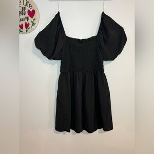 Inspired Hearts Black Mini Dress